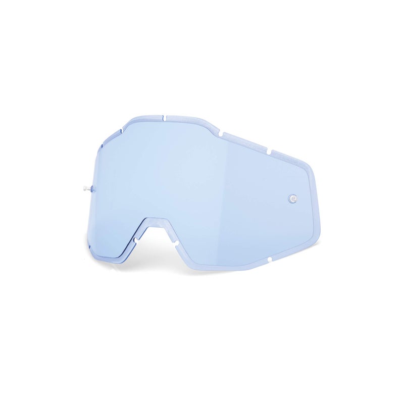 100% Goggle Replacement Lens - Racecraft 1, Accuri 1, Strata 1 Compatible (Injected Anti-Fog-BLUE)